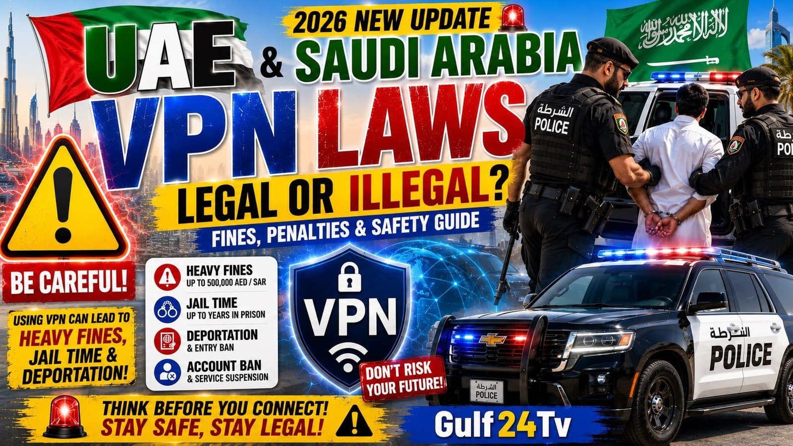 UAE Internet Laws 2026 Explained: VPN, WhatsApp Calls, Blocked Sites & Heavy Fines